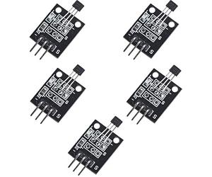 ARCELI 5Pcs Hall Effect KY-003 Modulo sensore magnetico DC 5V per Arduino PIC AVR Smart Cars