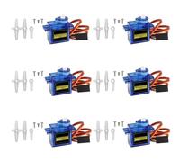 ARCELI 6Pcs 9G Mini Micro Servo Motore per Mano/RC Braccio Robot/Elicottero Andante Barca Elicottero Aereo Automobile Modelli di Controllo con Cavo, Micro Motore Servos Modellazione per Arduino