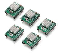 ARCELI A4988 Stepper StepStick con Motore Compatibile con dissipatore di Calore per 3D Printer Controller Ramps 1.4 (Confezione da 5 Pezzi) - Verde