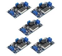 ARCELI DC-DC Buck Voltage Converter Power Module regolabile step-down modulo stabile da 36 V 24 V 12 V a 5 V 2 A modulo di alimentazione con indicatore LED (5 pezzi)