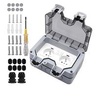 ARCELI Presa Esterna impermeabile con Interruttore e Indicatore Luminoso, Prese e Interruttori Impermeabili per Cucina, Bagno, Giardino