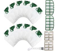 Arcets Kit 12 Sacchetti compatibile per Folletto VK200 VK220S FP 220 FP 220S | 12 Sacchetti Aspirapolvere Microfibra a 5 Strati con 2 Filtro Motore e Spazzolino