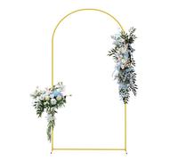 Arch Backdrop Stand, Wedding Metal Balloon, 19.69x47.24 inches Decorative Door Arch, Reusable Frame for Parties Ceremonies Baby Showers Photoshoots, Flowers Lights Balloons