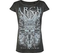 Arch Enemy Will To Power Donna T-Shirt Antracite 100% Cotone Largo