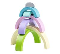 Arch Wooden Stacker, Puzzle di Allenamento per Il Cervello di Apprendimento Precoce per la Scuola Materna per Bambini Piccoli (Una Dimensione)
