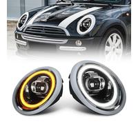 Archaic LED Fari Anteriori compatibili con Mini Cooper R50 R52 R53 2001-2007,luci anteriori con indicatori di direzione sequenziali, animazione DRL, coppia