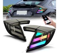 Archaic LED RGB Luci posteriori compatibili con 10th Honda Civic Type R Hatchback FK7 FK8 2016-2020,Fari Posteriori con indicatori di direzione sequenziali, animazione RGB DRL,coppia