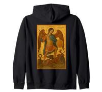 Archangel St. Michael's Battle with the Devil - Orthodox Felpa con Cappuccio