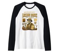 Archeologia Leccare Ossa per Scienza Scheletro Campo Maglia con Maniche Raglan