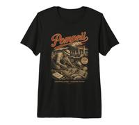 Archeologia Pompei Vintage 79 d.C. Vesuvio Italia Maglietta Premium