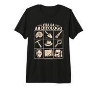 Archeologia Strumenti Scavo Icone Archeologo Design Maglietta Premium