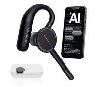 Archer AI Voice Recorder Auricolare, Wireless Single Ear Bluetooth, Meeting Assistant con Trascrizione, AI Noise Canceling 50dB, AI Transcribe & Summarize con App per Office/Meeting/Guida