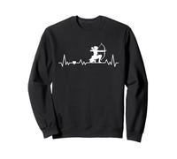 Archer Heartbeat per Tiro con L'Arco Donne e Ragazze Felpa