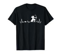 Archer Heartbeat per Tiro con L'Arco Donne e Ragazze Maglietta