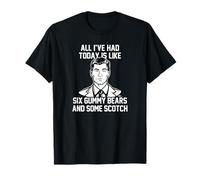 Archer Six Gummy Bears And Scotch Funny Cartoon Maglietta