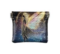 Archer Tarocchi PU pelle piccola moneta impermeabile carta chiave organizzatore per ragazze signore borsa, Cornice decorata con fata celeste, 1 size, moderno