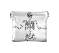 Archer Tarocchi PU pelle piccola moneta impermeabile carta chiave organizzatore per ragazze signore borsa, Decorazione a forma di scheletro, 1 size, moderno