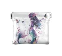 Archer Tarocchi PU pelle piccola moneta impermeabile carta chiave organizzatore per ragazze signore borsa, Chic Sirene Bianco, 1 size, moderno