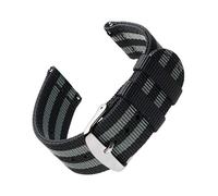 Archer Watch Straps - Cinturini in Nylon Premium a Sgancio Rapido (Nero e Grigio, 18mm)
