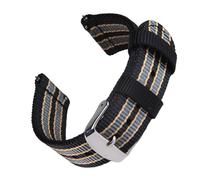 Archer Watch Straps - Cinturini in Nylon Premium a Sgancio Rapido (Nero, Grigio e Giallo, 18mm)