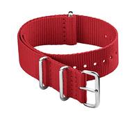 Archer Watch Straps - Cinturini NATO in Nylon Classici (Rosso, 20mm)
