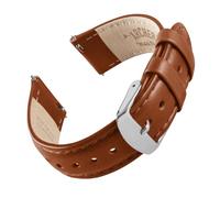 Archer Watch Straps - Cinturini per Orologi a Sgancio Rapido in Pelle Pieno Fiore (Cognac/Cucitura Abbinata, 22mm)