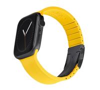 Archer Watch Straps - Cinturini Su Misura in Silicone per Apple Watch (Giallo Napoli, Chiusura Grigia, 40/41/42mm)