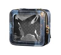 Archers Game Anime Girl Blue Cute Makeup Case Bag Clear Skin Care Bag Portable Make Up Organizer per Viaggi