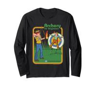 Archery For Beginners Sarcastic Retro Funny Adult Humor Maglia a Manica