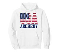 Archery Sports Fan American Flag Felpa con Cappuccio