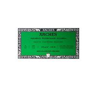 Arches Blocco Per Acquerello Incollato 4 Lati (20 Fogli) - Grana Fina - 300 G/Mq - 15X30 cm