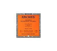 Arches Blocco Per Acquerello Incollato 4 Lati (20 Fogli) - Grana Torchon - 300 G/Mq - 20 X 20 cm