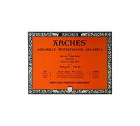 Arches Blocco Per Acquerello Incollato 4 Lati (20 Fogli) - Grana Torchon - 300 G/Mq - 23 X 31 cm