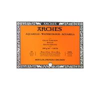 Arches Blocco Per Acquerello Incollato 4 Lati (20 Fogli) - Grana Torchon - 300 G/Mq - 36 X 51 cm