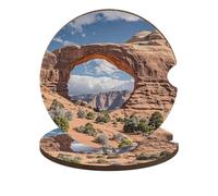 Arches National Park Car Cup Coasters, confezione da 2 sottobicchieri universali antiscivolo, simpatici sottobicchieri creatività, 6,6 cm, accessori interni auto