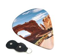 Arches National Park Entrance - Confezione da 6 plettri per chitarra con supporto, plettri per chitarra personalizzati, antiscivolo, portatili, ukulele, basso, 0,96 mm, per amanti della chitarra