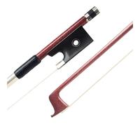 Archetti Per Violino Di Dimensioni Standard Fibra Di Carbonio Bruno Rossastra Avvolta Con Filo Dargento Ricoperta Pelle Lucertola Cordiera In Ebano A Doppio Occhio(1-8)