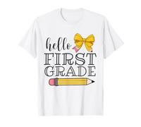 Archetto a matita Hello First Grade Teacher Back to School Maglietta