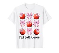 Archetto Kickball Queen Kickball Girl Mom Coquette Maglietta