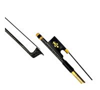 Archetto Per Violino 1 Pz. Il Migliore Arco Per Violino In Fibra Di Carbonio Intrecciato In Seta Dorata Professionale 4/4(Black horsehair)