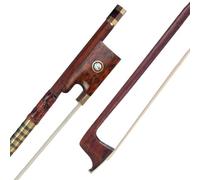 Archetto Per Violino Arco Per Violino 4/4 Pernambuco Arco A Bacchetta Tonda Con Rana In Legno Di Serpente Intarsio Paris Eye Crine Di Cavallo Bianco Mogolia