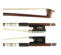 archetto violino Arco Per Violino ARGENTO Con Ebano Intarsiato Fleur-de-Lys Applicabile Alla Misura 4/4 Risposta Rapida