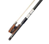 archetto violino Plaid In Fibra Di Carbonio Intarsiato Filo D'argento Avvolto Argento Nero Fiore Filo Libreria Coda Arco Per Violino (Color : 1/4)