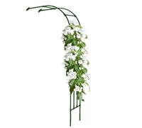 Archi da giardino a metà lato contro il muro traliccio da giardino, pergola in metallo, robusto pergolato per casa cortile e giardino, altezza 240 cm, decorazione per arco nuziale per esterni (verde