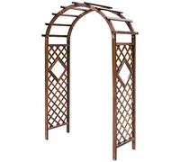 Archi da giardino in legno per piante rampicanti, traliccio resistente alle intemperie, pergola decorativa per esterni, supporto per arrampicata, disponibile nelle misure 120 x 215 cm e 140 x 225 cm