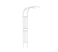 Archi da giardino in metallo, pergolato for piante rampicanti da esterno, Trellis for rose e fiori, supporto decorativo for piante floreali (bianco, prato)(1.2x2.4x0.4m)