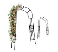 Archi da giardino robusti per piante rampicanti, arco per rose in metallo, supporto per verdure, piselli, frutta, viti, altezza regolabile 120-300 cm, larghezza 250 cm