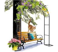 Archi da matrimonio in metallo da giardino for rose rampicanti, supporto ad arco tubolare resistente for piante di erba della pampa, fiori, robusti e indipendenti(W1.8M*H2.2M)