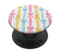 Archi pastello modello Coquette Fiocchi rosa e blu Pasqua carino PopSockets PopGrip Adesivo