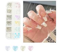 Archi per nail art Charms Nail Art pietre arbusti e perline cuore fascino farfalla charm fiocco
